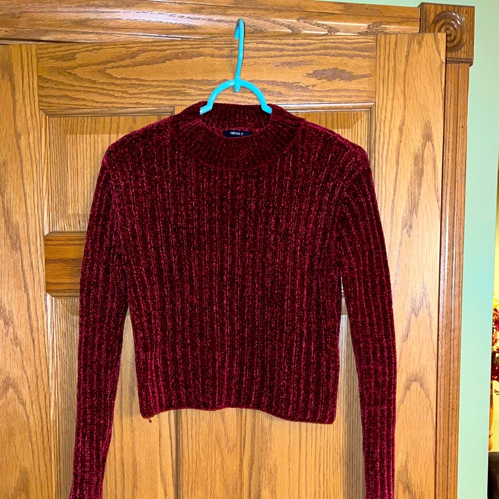 Burgundy Forever 21 Sweater